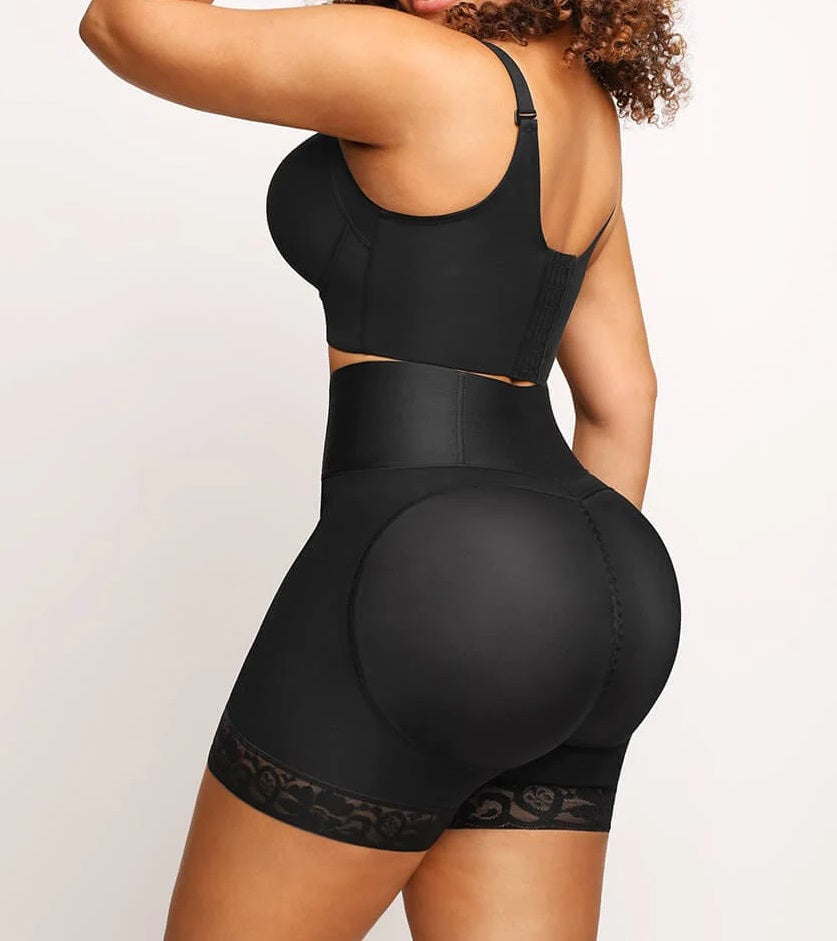 Bbl Shorts Double Compression High Waisted With Mid-Section Tummy Control  Curvy Fit